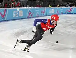 Ethan De Rose beim Mixed-Team-Staffel-Wettbewerb