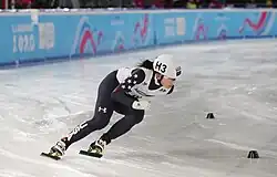 Hailey Choi beim Mixed-Team-Staffel-Wettbewerb