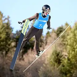 Valentin Foubert beim Nordic-Mixed-Team-Wettbewerb