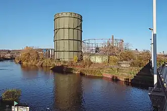 Scheiben- und Teleskopgasometer (beide außer Betrieb)