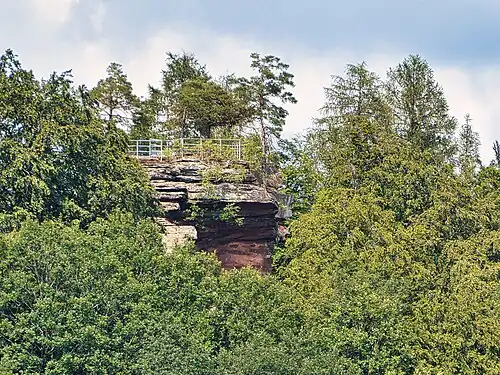 Winschertfels – Blick von der Burg Gräfenstein