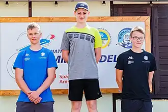 Siegerehrung: Peccei, Socher, Brunner (v.l.n.r.)