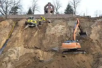 Dezember 2021 Arbeiten am Hang des Georgenberges unterhalb der OdF Gedenkstätte