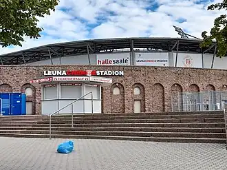 Das Leuna-Chemie-Stadion im Dezember 2021