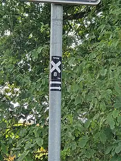 Wegweiser beim Hücker Moor