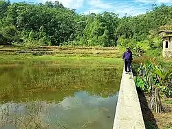 Aufgestauter Teich, nahe dem Lago Seloi