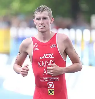 Tjebbe Kaindl bei den Triathlon-Europameisterschaften in München, 2022