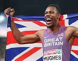 Zharnel Hughes 2018 Sieger über 100, 2022 Europameister über 200&nbsp;Meter
