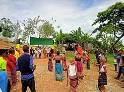 Feiern zur Eröffnung des Sportfeldes bei Schule von Lebutu (2022)