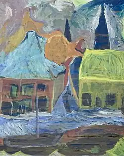 Stadsgezicht met sneeuw, 1922