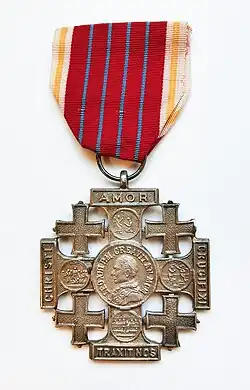 Jerusalem-Pilgerkreuz in Silber (Vorderseite)