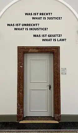 Fragen über einer Tür