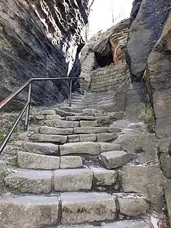 Historische Stufenreihe am Südaufstieg