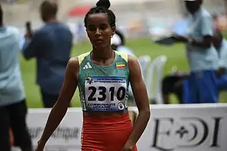 Saron Berhe bei den Afrikameisterschaften 2024 in Douala