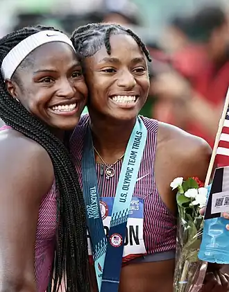 Melissa Jefferson (rechts) im Jahr 2024