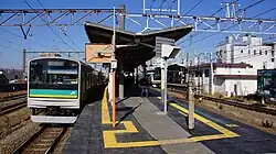 Blick auf die Bahnsteige