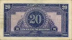 20 Schilling Rückseite