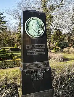 Grabstein für Wilhelm Rocco auf dem Nordfriedhof Halle (Saale)