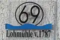 Namenschild an der Lohmühle