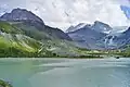Unterer Turtmannsee mit Blick zur Turtmannhütte
