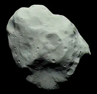 Aufnahme von (21) Lutetia durch die Raumsonde Rosetta am 10. Juli 2010