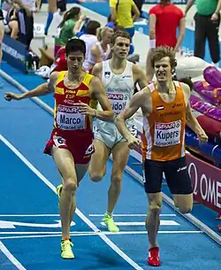 Luis Alberto Marco (links in einem Hallenrennen) belegte Rang&nbsp;sieben