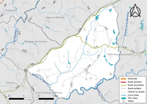Hydrographische Karte von Champs-Romain