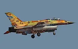 Eine F-16I Sufa der 253. Staffel „Negev“ während einer Red-Flag-Übung auf der Nellis Air Force Base bei Las Vegas im August 2016