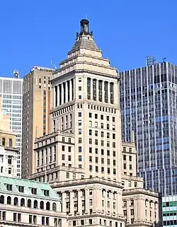 Die Turmspitze von 26 Broadway