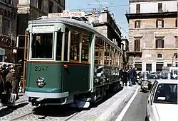 Rom: die Linienbezeichnung ES für Esterna Sinistra wies auf diejenige Ringlinie hin, die den sogenannten Außenring linksdrehend befuhr