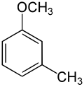 Struktur von 3-Methylanisol