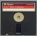 Seltene 3¼″-Diskette (sog. "Drivette") von Tabor/Dysan (nur in Seequa Chameleon 325 Portable und einer General Scientific Corporation PDP-11/23 Workstation verwendet)