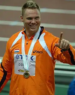 Bronzemedaillengewinner Rutger Smith hatte im Kugelstoßen 2005 WM-Silber und 2006 EM-Bronze gewonnen, und auch hier gab es noch einmal Bronze im Kugelstoßen für ihn – allerdings erhielt er die Medaille erst zehn Jahre später nach der Disqualifikation des gedopten Andrej&nbsp;Michnewitsch