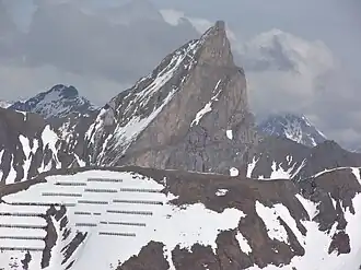 Roggspitze von Westen, vom Hasenfluh-Ostgipfel