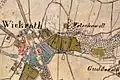 Die Ortslage Wickrath auf der Tranchotkarte 1803–1820