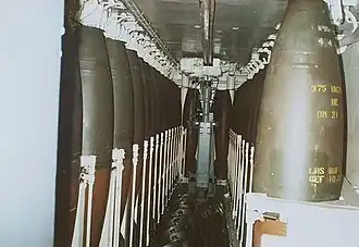 Munitionsbunker an Bord des Zerstörers Hessen