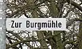 Straßenbezeichnung Zur Burgmühle