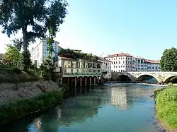 Die Ponte Pusterla in Vicenza