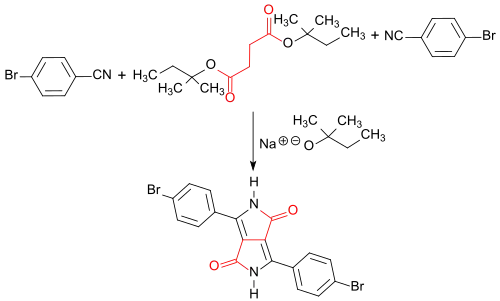 Synthese eines bromhaltigen DPP-Pigments mit 4-BBN