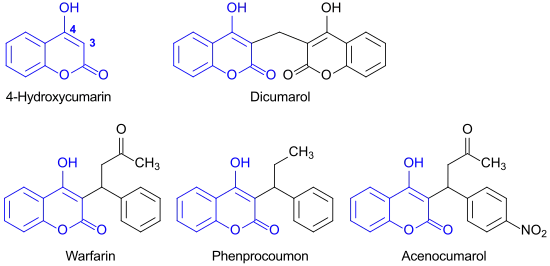Antikoagulantien: Derivate des 4-Hydroxycumarins