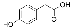 Strukturformel von 4-Hydroxyphenylessigsäure