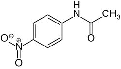 Strukturformel von 4-Nitroacetanilid