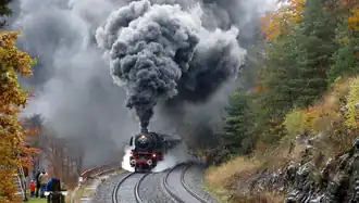 41 018 der Deutschen Reichsbahn auf der Schiefen Ebene, November 2016