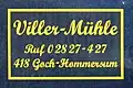 Hinweistafel Viller Mühle