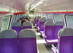 Fahrgastraum 2. Klasse im Oberdeck