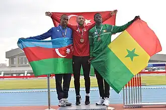 Amath Faye (rechts) bei den Islamic Solidarity Games 2022 in Konya