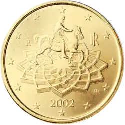 Italienische 50-Centmünze