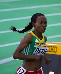 Meseret Defar Rang neun in 15:11,72&nbsp;min