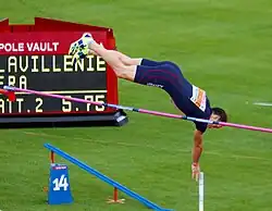 Renaud Lavillenie stieg erst in den Wettkampf ein, nachdem alle anderen Teilnehmer ausgeschieden waren, und scheiterte dann dreimal an seiner&nbsp;Anfangshöhe
