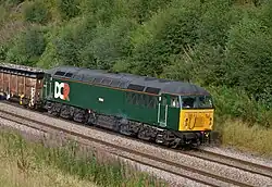 56 303 mit Güterzug nahe Clay Cross (2012)